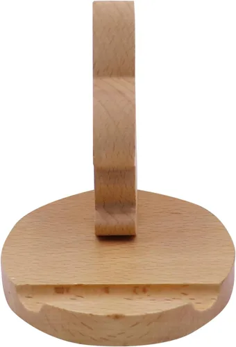 Vista 2 de Lindo conejito soporte de teléfono celular soporte de madera animal universal teléfono celular soporte de escritorio para todos los teléfonos