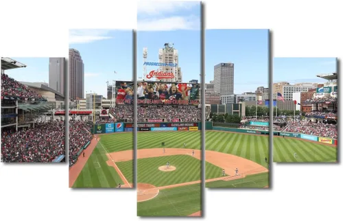 Vista 28 de Arte para pared, lienzo para estadio deportivo, arte para pared, diseño de campo de Wrigley en Chicago, pinturas de Chicago, impresiones sobre