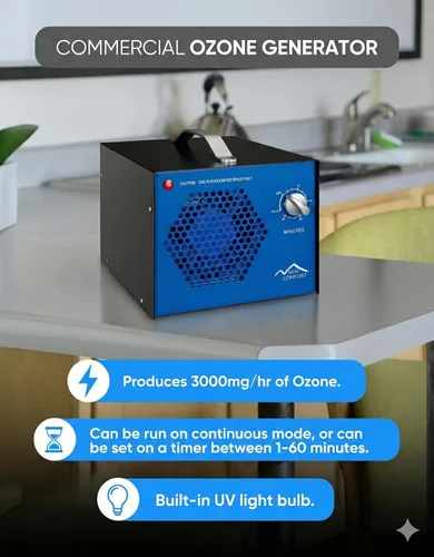Vista 2 de Generador comercial azul del ozono del purificador del aire con ULTRAVIOLE