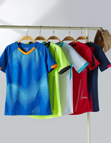 Vista 7 de Paquete de 5 camisetas deportivas para niños, camisetas de ajuste seco para niños, camisetas de manga corta, ropa deportiva a granel