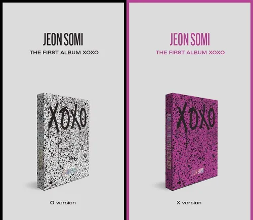 Vista 2 de JEON SOMI - El primer álbum XOXO [X+O conjunto completo ver.] (1er álbum) 2 álbum+CulturaRegalo coreano (pegatinas decorativas, tarjetas de fotos)