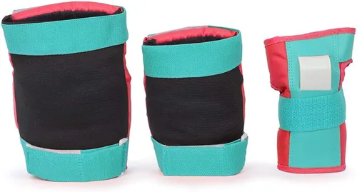 Vista 3 de Rio Roller Juego de almohadillas triples, rojo/menta