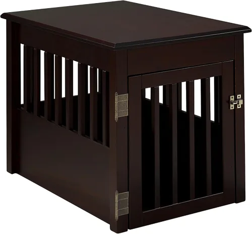 Vista 6 de BarkWood Pet Crate - Mesa auxiliar con acabado gris