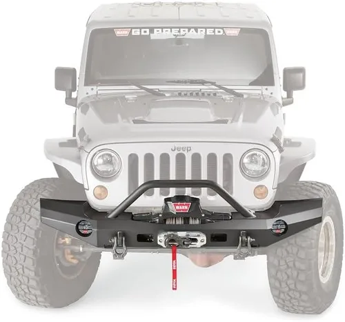 Vista 4 de WARN 101465 Elite Series Defensa delantera de amplitud completa para Jeep JK Wrangler, con tubo de protección de parrilla