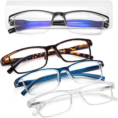 Vista 20 de LUFF 6 piezas Gafas de Lectura Anti-Rayos Azules Portátiles Ultra-Ligeras (0.00X)