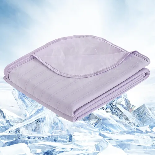 Vista 17 de OIGAE Manta refrescante para personas que duermen con calor – Manta fría de verano suave y ligera para sudores nocturnos, perfecta para cama, sofá