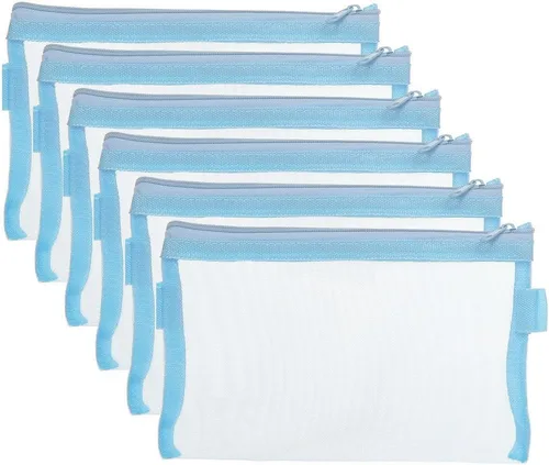 Vista 9 de HYFAN Bolsa de archivos con cremallera, transpirable, de malla transparente, para documentos, almacenamiento para suministros de oficina