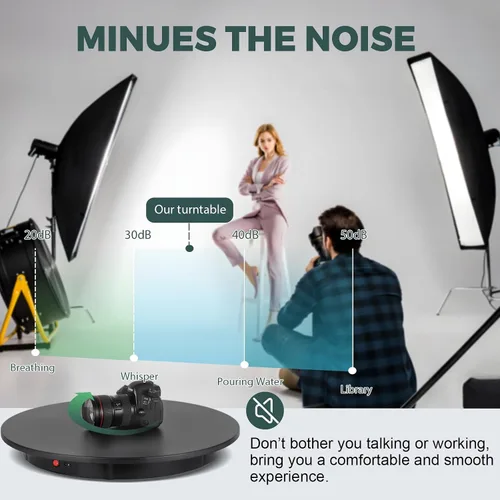 Vista 5 de Tocadiscos grandes para fotografía de 24 pulgadas/330 libras con control remoto