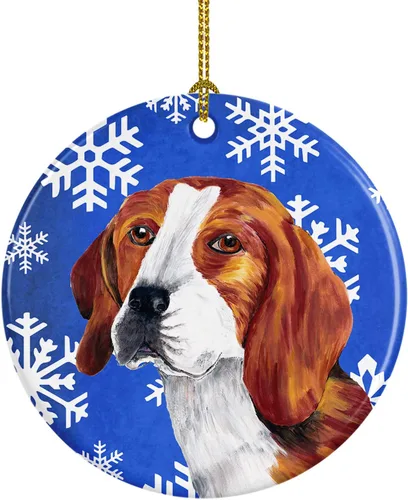 Vista 284 de Caroline's Treasures Cavalier Spaniel - Adorno de cerámica para colgar en el árbol de Navidad, para el hogar, Navidad, fiestas, regalo, 3 pulgadas