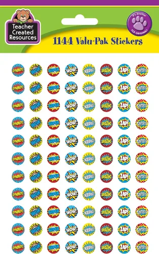 Vista 2 de Teacher Created Resources Superhéroe Mini Pegatinas Valu-Pak (5643)