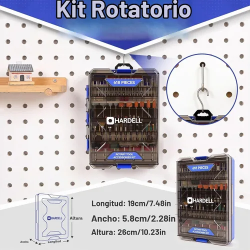 Vista 5 de HARDELL 618PCS Kit de accesorios de herramientas rotativas para arena/pulido/grabado/corte