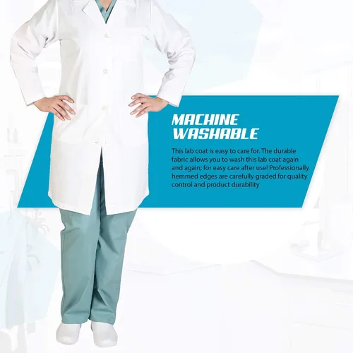 Vista 4 de M&M SCRUBS Bata blanca de laboratorio de mujer, XS, Blanco