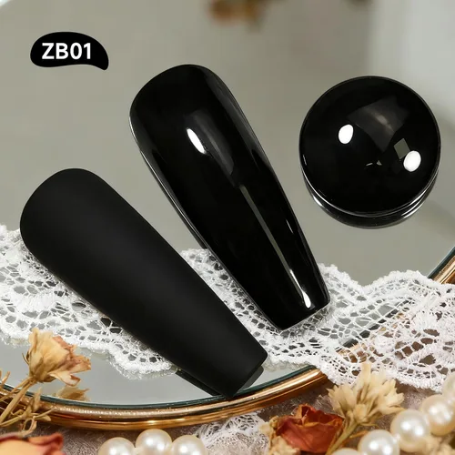 Vista 2 de OpenLive Esmalte de uñas negro de 0.6 fl oz, gran volumen, secado rápido, secado rápido y de larga duración, arte de uñas de color para bricolaje