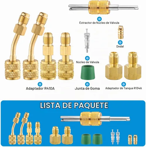Vista 6 de Adaptadores R410A para Mini Split System 1/4" Macho a 5/16" Hembra