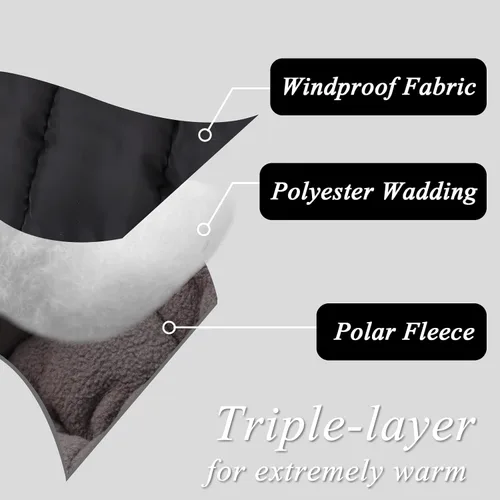 Vista 3 de Zsedrut Guantes universales para cochecito de invierno, anticongelante, repelentes al agua, calentador de manos, forro polar, accesorios para Verde