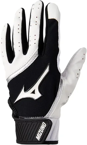 Vista 9 de Mizuno MVP - Guantes de bateo de béisbol para adultos Par Adulto, Joven y TBall Palma antideslizante Parte trasera FlexMesh Lengüeta