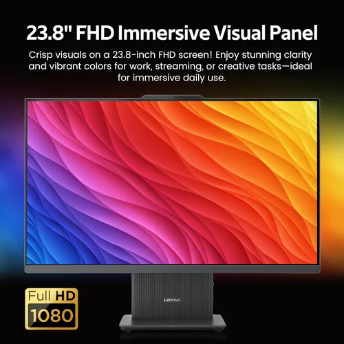 Vista 4 de Lenovo IdeaCentre AIO 3 23.8 pulgadas FHD todo en uno, AMD Ryzen 5 7535HS, 16 GB DDR5, 1.5 TB de almacenamiento
