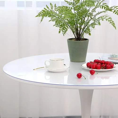 Vista 11 de Protector de mesa de 1.5mm de grosor de PVC impermeable para mesa de café, mesa de comedor, escritorio de oficina, muebles de madera, protector