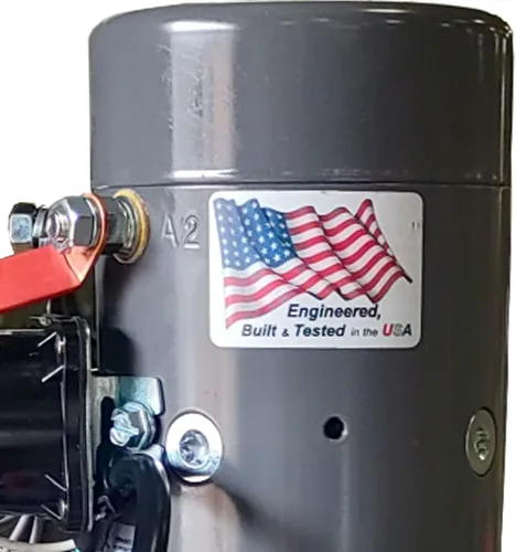 Vista 9 de Unidad de potencia compacta de bomba hidráulica, 6 cuartos de galón Sistema de elevación portátil de doble efecto de 12 V CC de capacidad de 6