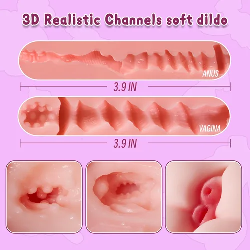 Vista 6 de Mini muñeca sexual FUTA juguete sexual para hombres, pequeñas muñecas sexuales trans, consolador de bolsillo con tetas y culo, muñecas sexuales