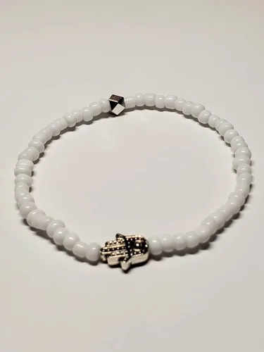 Vista 6 de 3 pcs Ilde Cowrie seashell Evil Eye Hamsa Hand Orisha Santeria Pulseras Bracelet Set