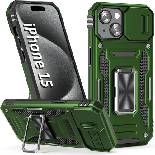 Vista 68 de Funda para iPhone 15 Pro, color verde alpino
