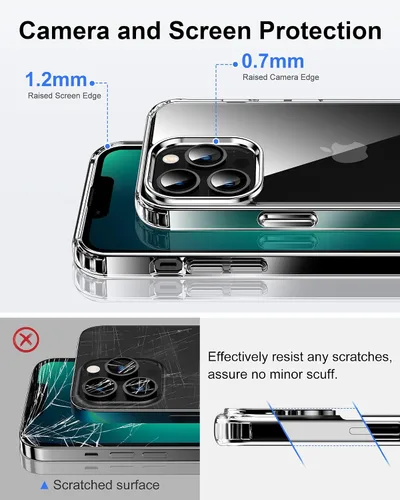 Vista 135 de HOOMIL Funda para iPhone 7 Plus/iPhone 8 Plus de 5.5 Pulgadas, sin amarillamiento, protección contra caídas, cubierta trasera dura transparente