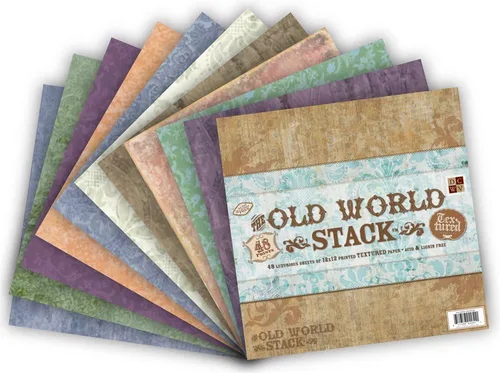Vista 2 de Diecuts with a View PS-005-00008 Old World - Pila de papel de 12 x 12 pulgadas (paquete de 1), marrón