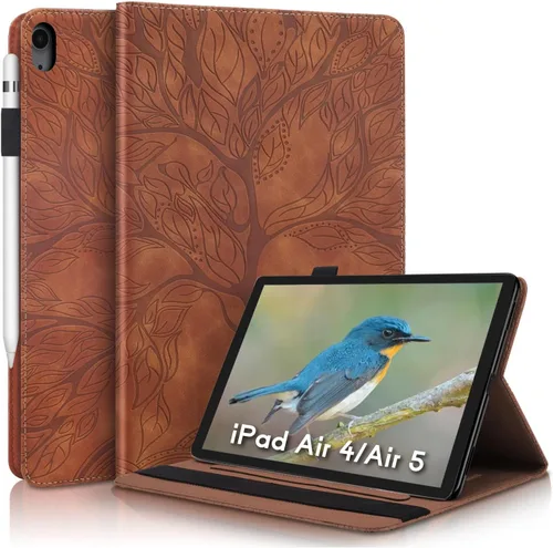 Vista 30 de Funda para tablet iPad Air de 11 pulgadas, diseño de diente de león con soporte para lápiz Apple, cierre magnético y recortes precisos, compatible
