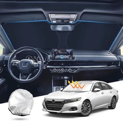 Vista 16 de T TGBROS Parasol para parabrisas para BMW X1 F48 2016 2017 2018 2019 2020 2021 2022 para ventana de automóvil, con bloqueo UV grueso y opaca