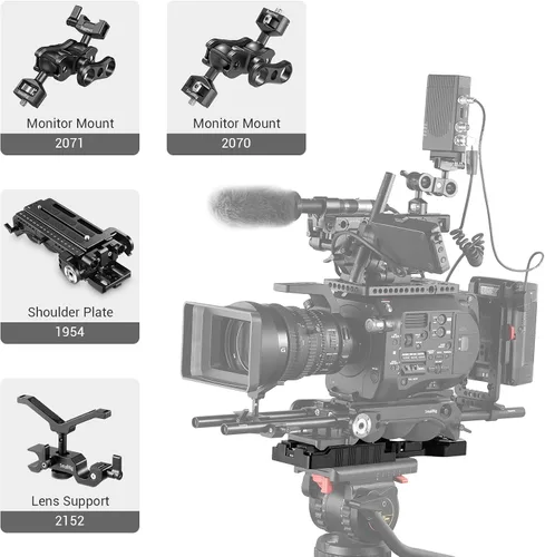 Vista 7 de SMALLRIG Placa adaptadora de trípode universal de liberación rápida para Sony VCT-14