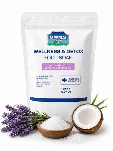 Vista 10 de Imperial Feet Epsom Salt Foot Soak (grado pedico): reparación de uñas de los pies, pie de atleta de hongos, suaviza callos, pies cansados