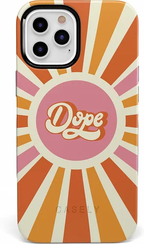 Vista 26 de Casely Funda para iPhone 12/12 Pro Funda de ondas metálicas negras y doradas con cobertura de 360 grados para tu teléfono, recortes precisos