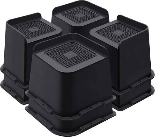 Vista 8 de ANNKUT Elevadores de cama de 1 pulgada resistentes, elevadores de muebles para cama, escritorio, mesa, sofá, sofá, elevadores de cama de gran
