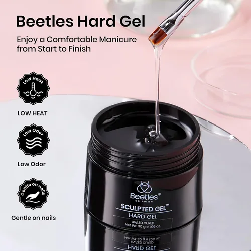 Vista 41 de Beetles Kit de Gel Duro para Uñas Clásico Neutro 3 Colores 9 en 1 Extensión de Uñas Esculpido de Alta Dureza para Profesionales de Salón Gel