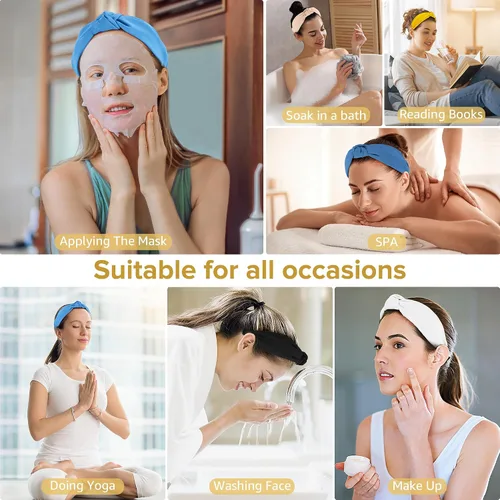 Vista 6 de DiyJibb Diademas para Mujeres y Niñas - 6 Piezas Diademas Elegantes con Nudo Superior - Diadema Anudada para Mujeres - Bandas para la Cabeza Anchas