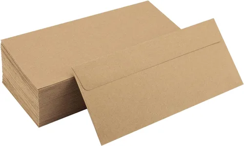 Vista 9 de Paquete de 100 sobres de negocios #10 de 4-1/8 x 9-1/2 pulgadas, sobres de correo negros para oficina, membrete de negocios, facturas, cartas