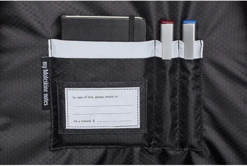 Vista 7 de Moleskine Mochila Metro, almacenamiento para laptop de 15 pulgadas, mochila de negocios, para hombres, mujeres, color negro