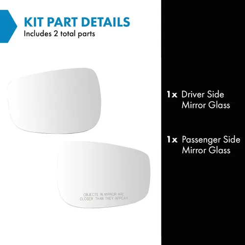 Vista 2 de TRQ Juego de cristales de espejo compatible con Mazda CX-3 2015-2016 CX-5 2016-2016