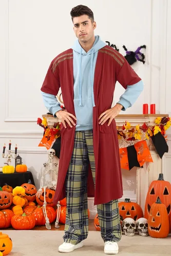 Vista 4 de Arvilhill Conjunto completo con capucha para hombre gordo de Halloween para hombre