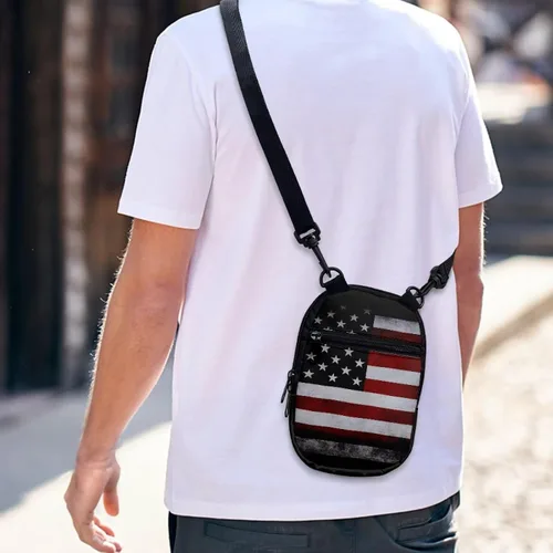 Vista 5 de Suobstales Pequeñas bolsas cruzadas para hombres, bolsa de hombro casual, bolsa de pecho, bolsa de mensajero juvenil