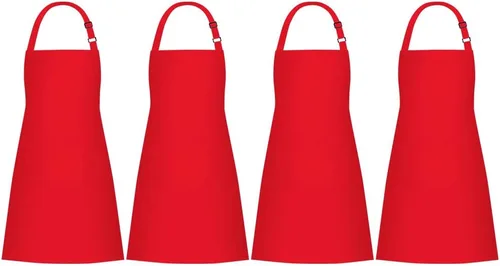 Vista 18 de Jubatus Paquete de 1 delantal con peto con 2 bolsillos, delantal de cocina de chef para mujeres y hombres, color negro
