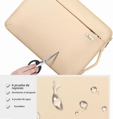 Vista 4 de Voova Funda para laptop de 13 pulgadas con asa, protección de 360°, impermeable, delgada, compatible con MacBook Air 13 M1/M2/M3/M4 2020-2024