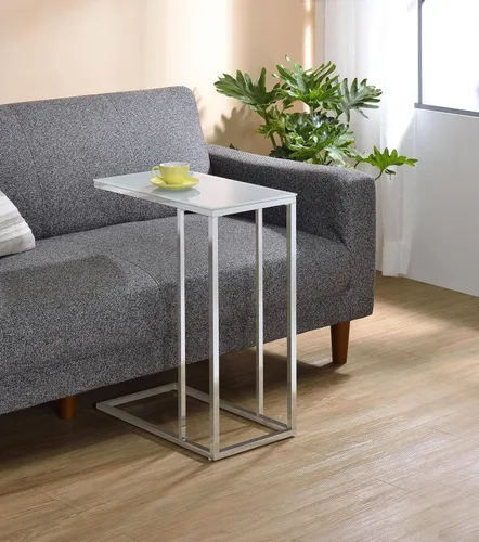 Vista 2 de Coaster Stella 900250 - Mesa auxiliar rectangular para sala de estar, cromada, 10 pulgadas