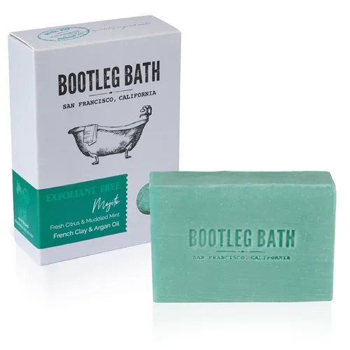 Vista 13 de Jabón exfoliante natural suave en barra, mezcla de cítricos con sal marina, fabricado en Estados Unidos para hombres y mujeres, respetuoso