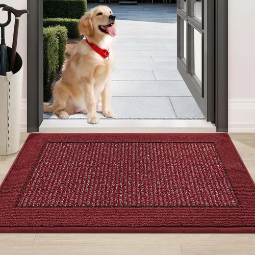 Vista 26 de BEQHAUSE Tapete para puerta interior de 20 x 32 pulgadas, tapete antideslizante para entrada, lavable, resistente a la suciedad, tapete