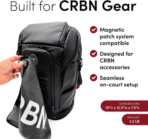 Vista 7 de CRBN Pickleball - Mochila - Pro Team Pickleball Bag - Compartimento acolchado con espacio para 3 paletas, zapatos y más