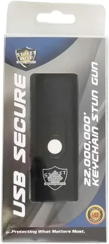 Vista 5 de Streetwise Mini llavero Stun Gun 22,000,000 voltios (tamaño pequeño, gran potencia) NEGRO