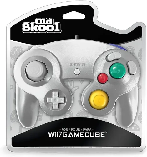 Vista 4 de Old Skool Controlador compatible con GamecubeWii - Plata