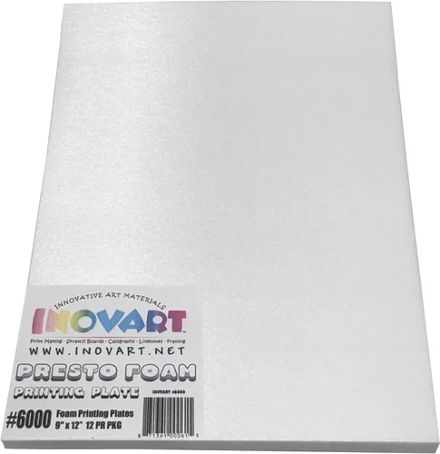 Vista 7 de INOVART Presto - Placas de impresión de espuma con respaldo adhesivo reposicionable, 9 x 12 pulgadas, 12 hojas